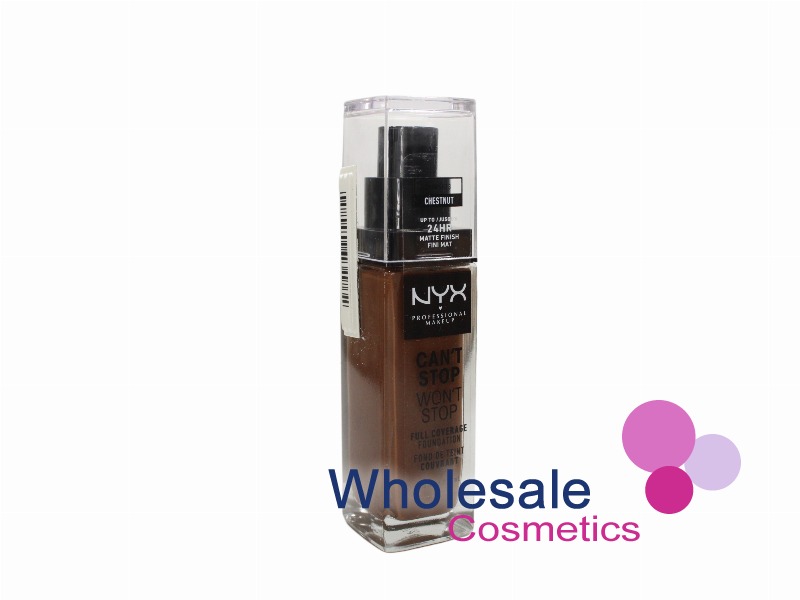 6 x NYX Professional Can't Stop Won't Stop Foundation Full Coverage - 23 CHESTNUT